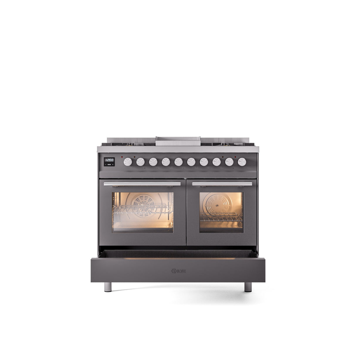 ILVE Professional Plus II 40Inch Freestanding Dual Fuel Range with 6 Sealed Burner - UPD40FWMP