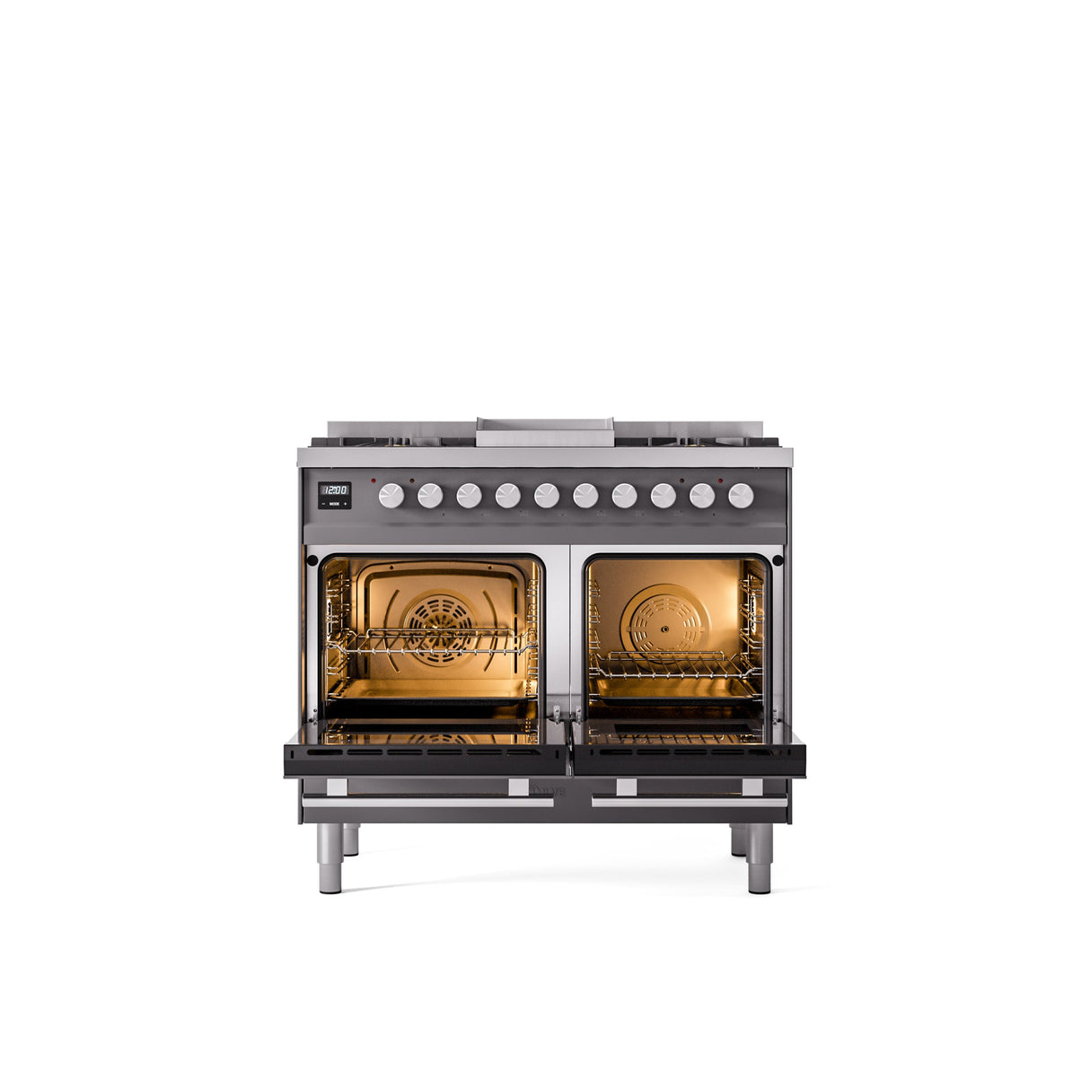 ILVE Professional Plus II 40Inch Freestanding Dual Fuel Range with 6 Sealed Burner - UPD40FWMP