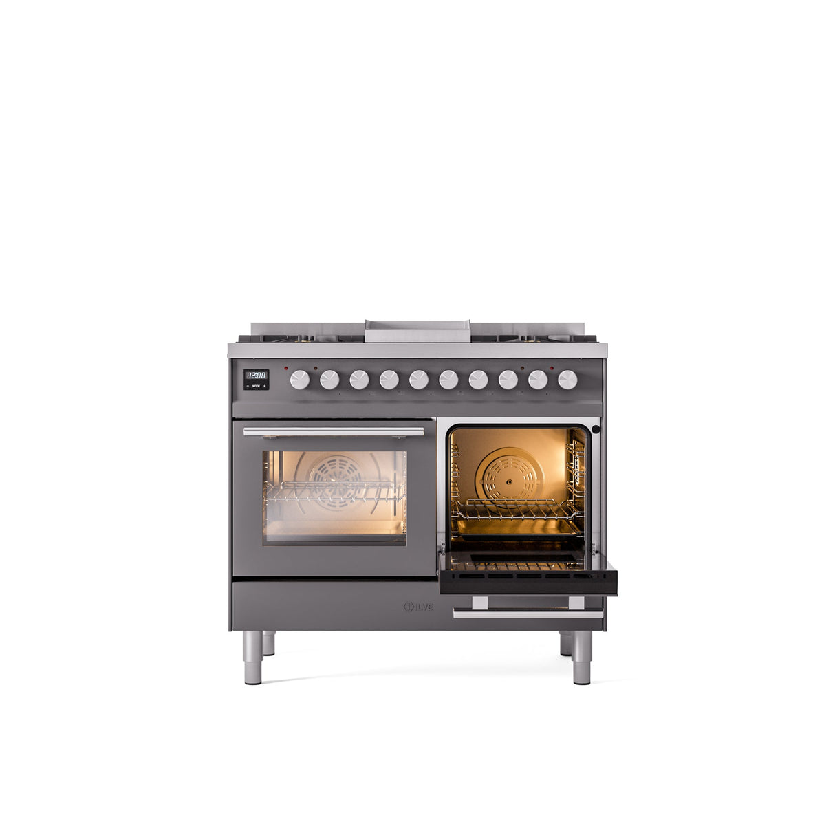 ILVE Professional Plus II 40Inch Freestanding Dual Fuel Range with 6 Sealed Burner - UPD40FWMP