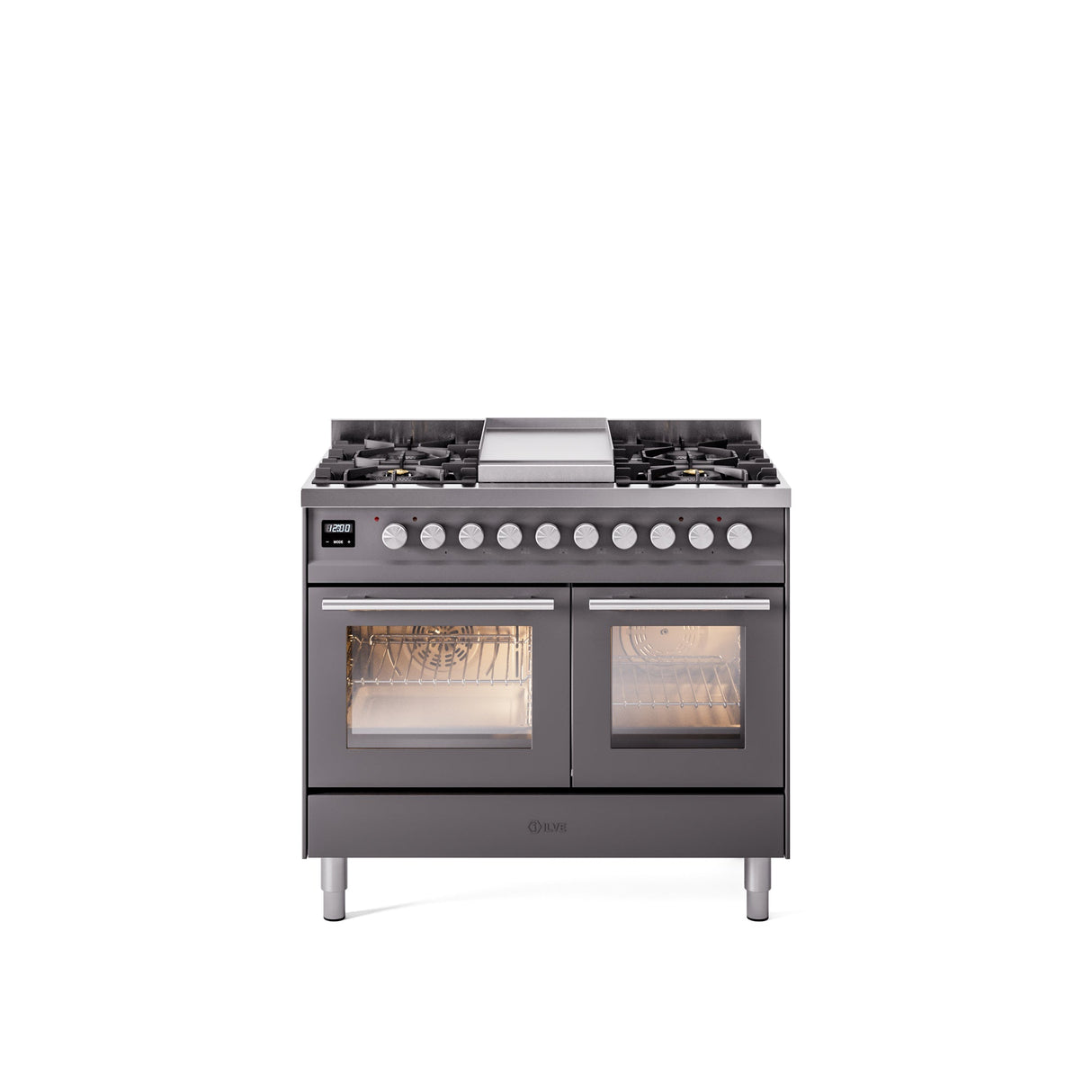 ILVE Professional Plus II 40Inch Freestanding Dual Fuel Range with 6 Sealed Burner - UPD40FWMP