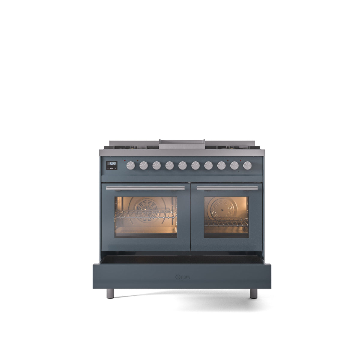 ILVE Professional Plus II 40Inch Freestanding Dual Fuel Range with 6 Sealed Burner - UPD40FWMP