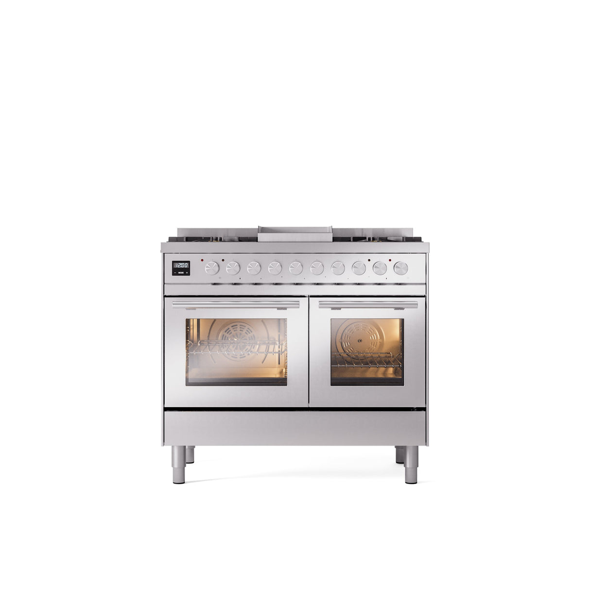 ILVE Professional Plus II 40Inch Freestanding Dual Fuel Range with 6 Sealed Burner - UPD40FWMP