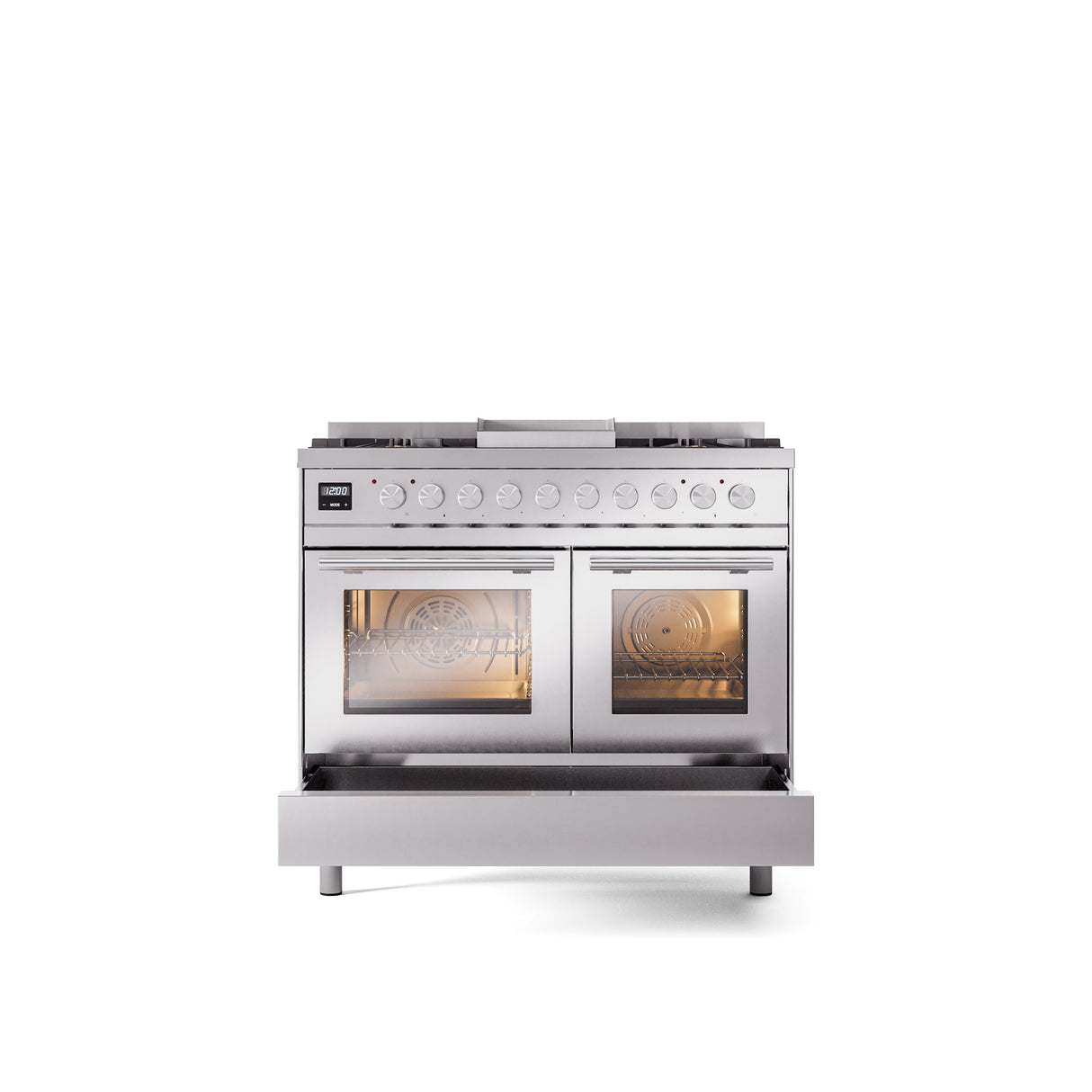 ILVE Professional Plus II 40Inch Freestanding Dual Fuel Range with 6 Sealed Burner - UPD40FWMP