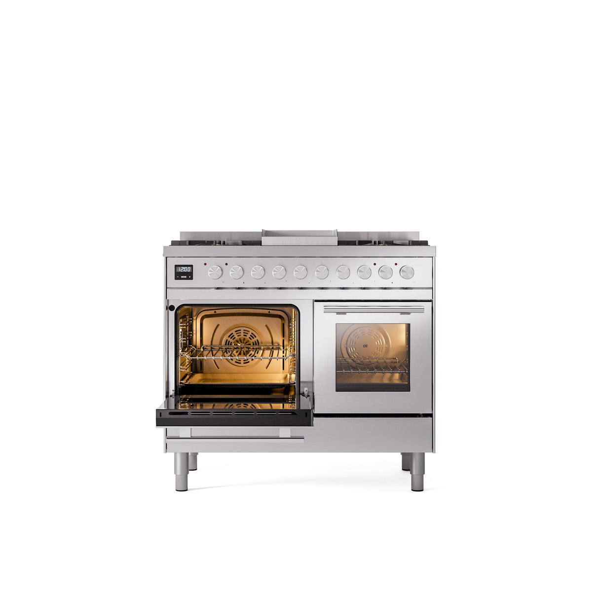ILVE Professional Plus II 40Inch Freestanding Dual Fuel Range with 6 Sealed Burner - UPD40FWMP