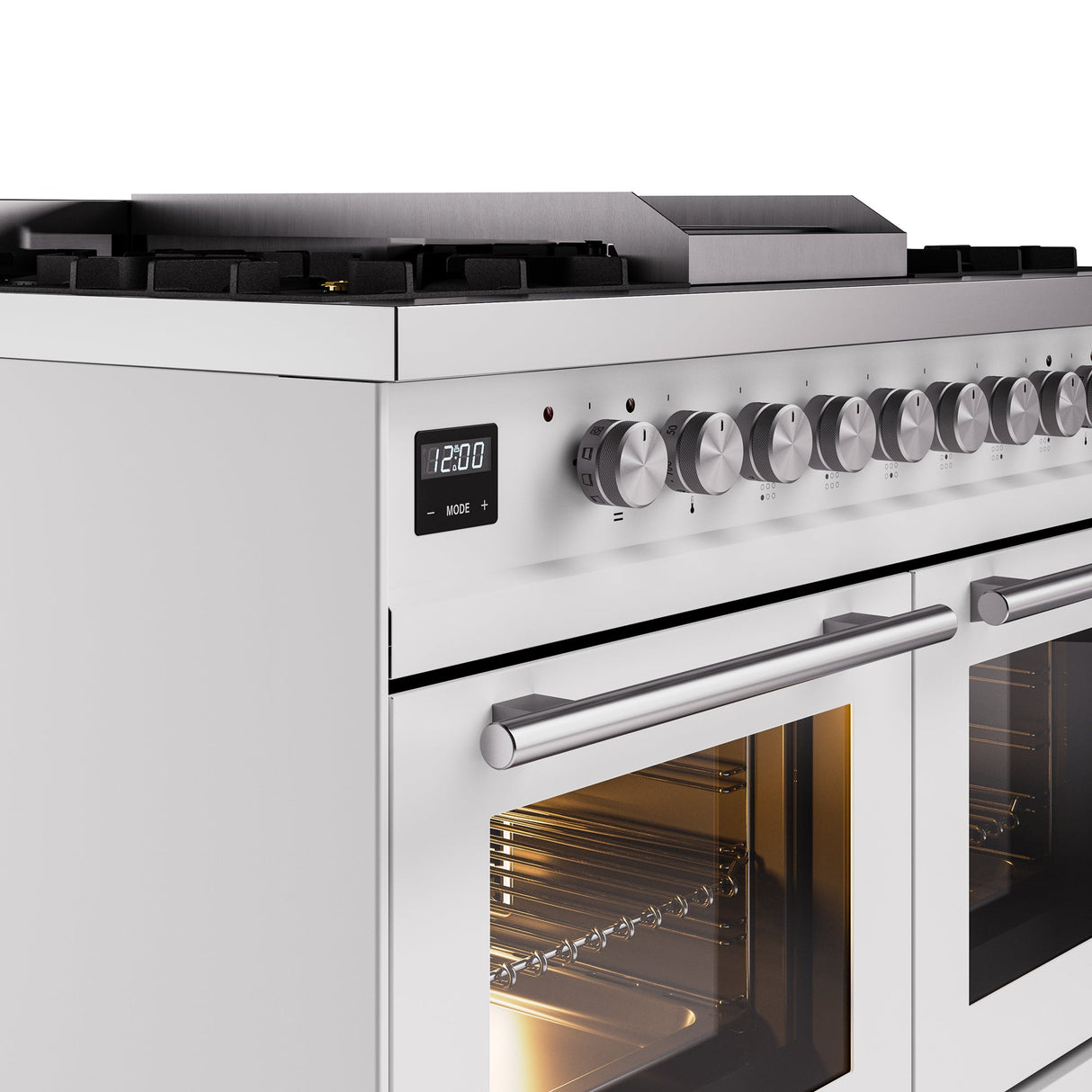 ILVE Professional Plus II 40Inch Freestanding Dual Fuel Range with 6 Sealed Burner - UPD40FWMP