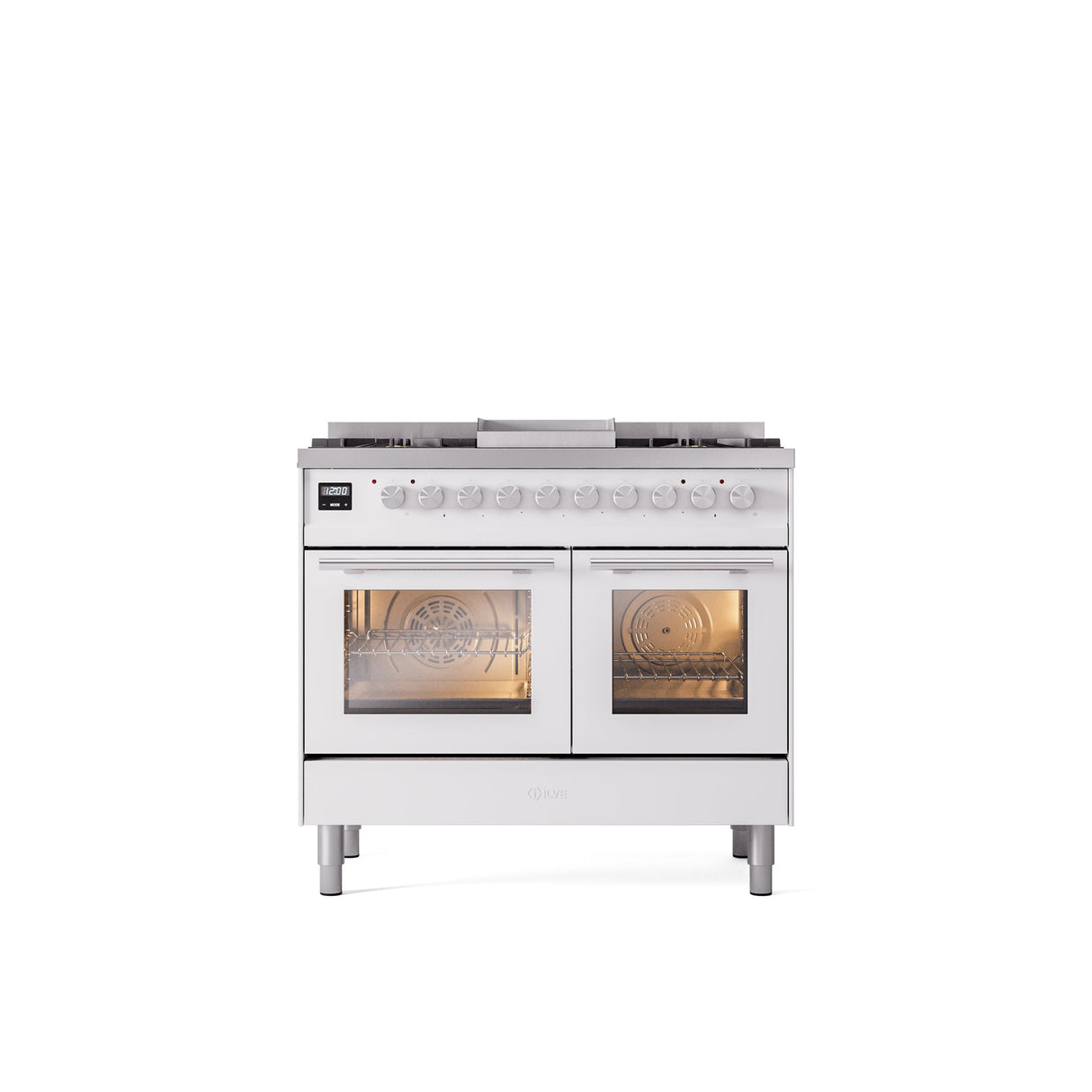 ILVE Professional Plus II 40Inch Freestanding Dual Fuel Range with 6 Sealed Burner - UPD40FWMP