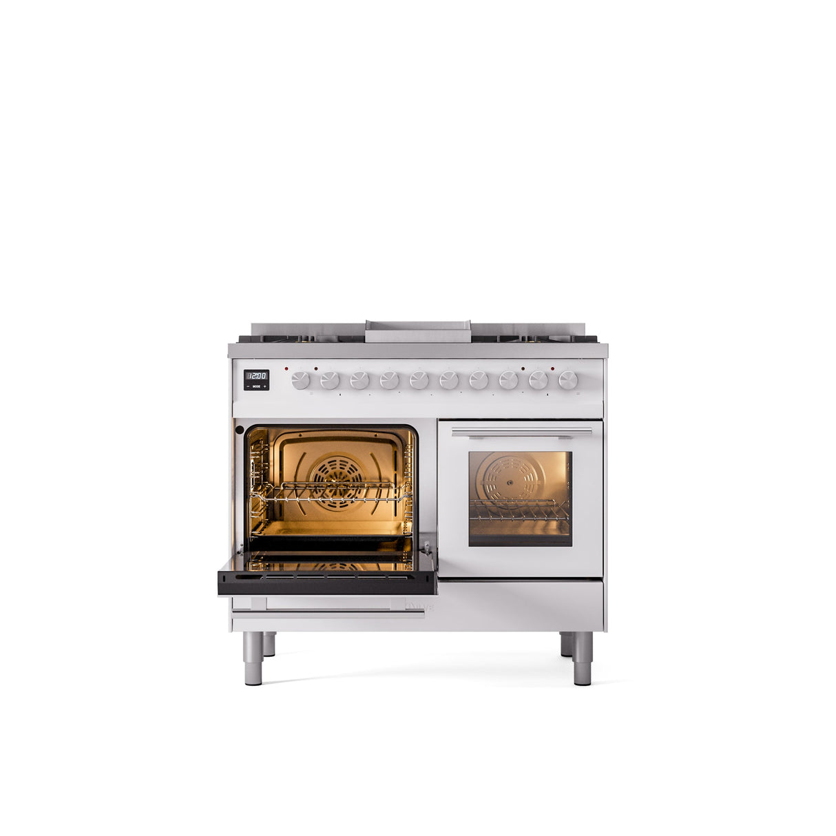 ILVE Professional Plus II 40Inch Freestanding Dual Fuel Range with 6 Sealed Burner - UPD40FWMP