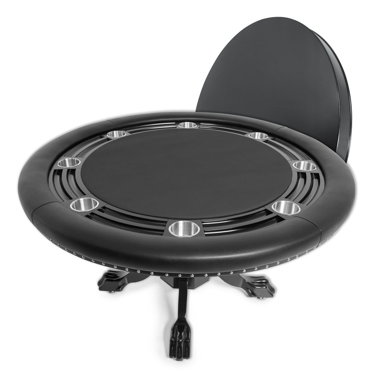 BBO Poker Tables Nighthawk Black Round Poker Table 8 Person