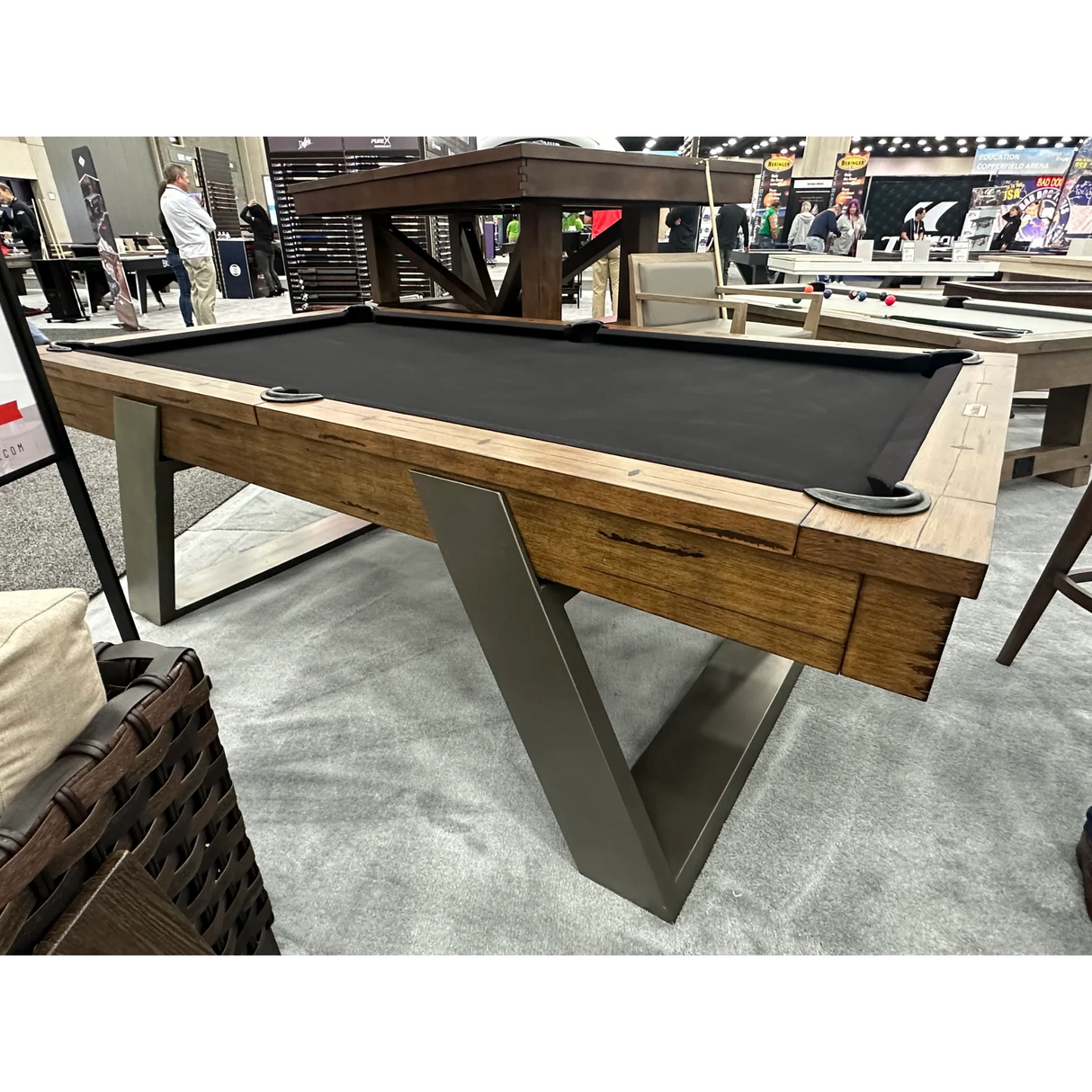 Plank & Hide Modesto Wood Pool Table (Size 8') 87004-SMK with Free Accessory Kit