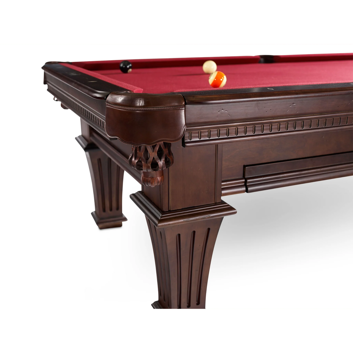 Plank & Hide Talbot Wood Pool Table with Drawer (Size 8') 87010-MOC with Free Accessory Kit