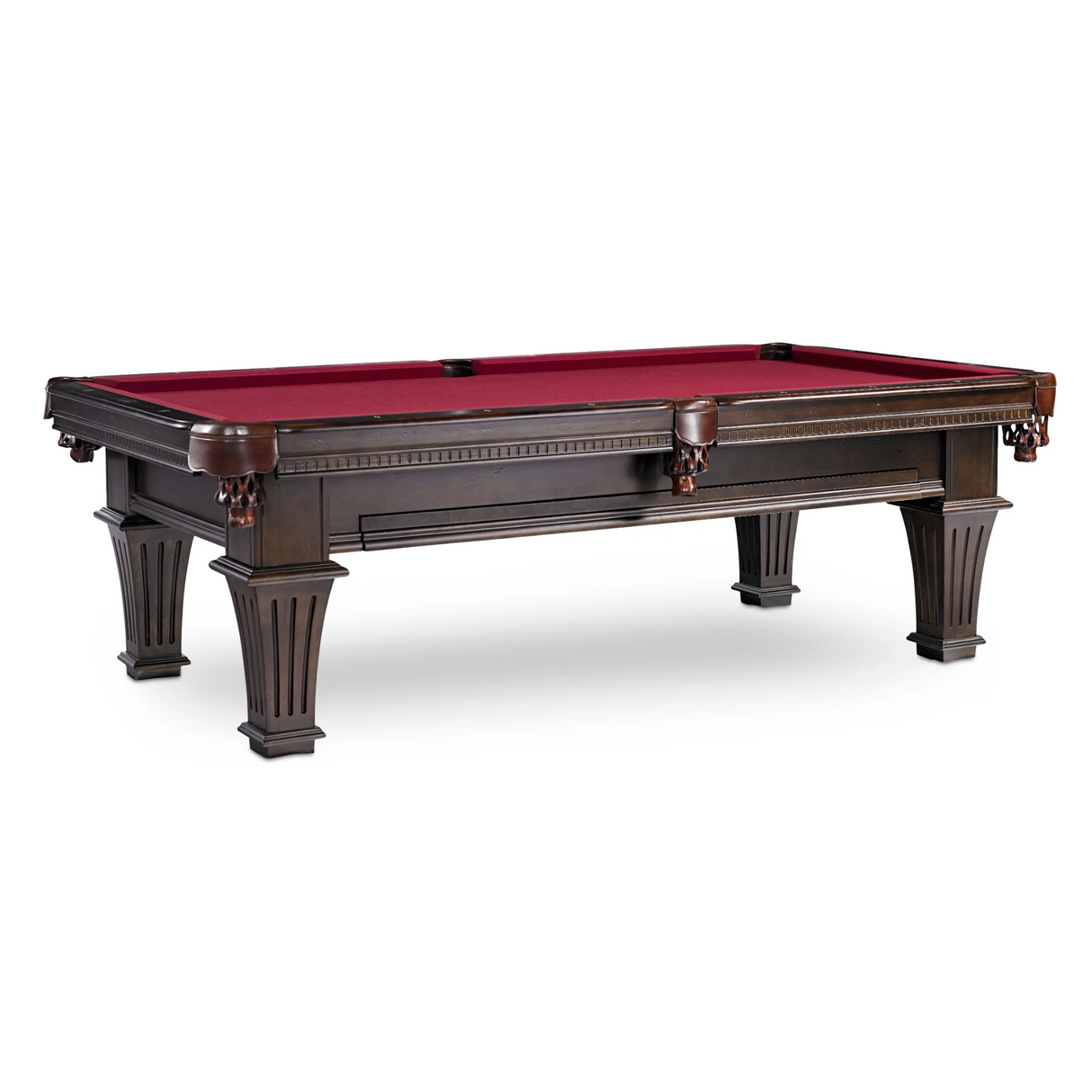 Plank & Hide Talbot Wood Pool Table with Drawer (Size 8') 87010-MOC with Free Accessory Kit