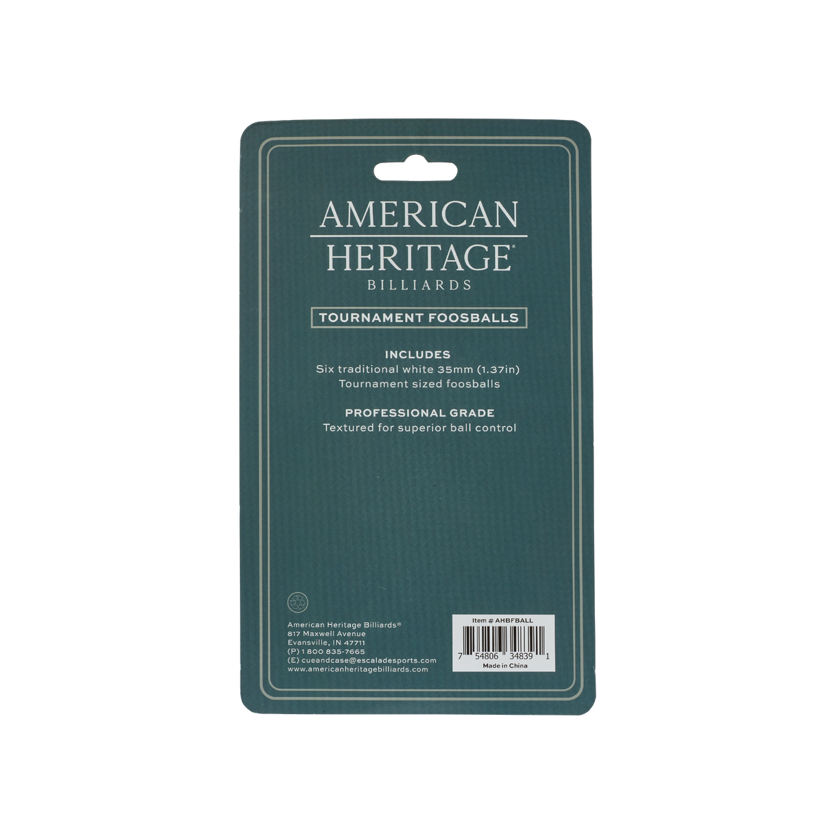 American Heritage Billiards Tournament Foosballs