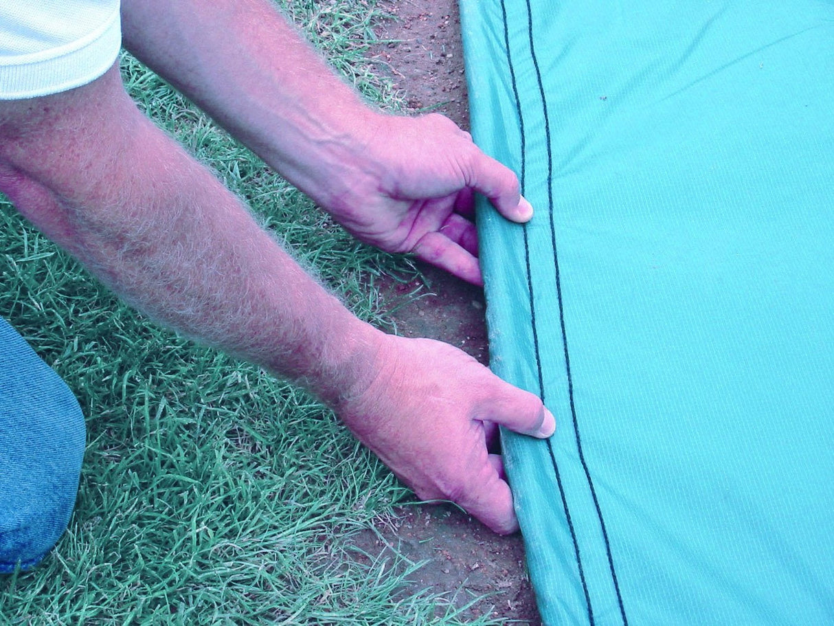 Trigon Sports BHVYCV18 18 ft. Round Field Saver Heavyweight Cover, 18 oz