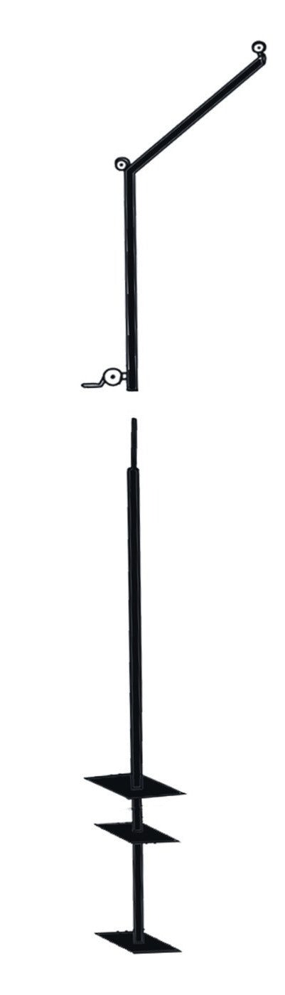 Trigon Sports Cantilever Batting Cage Pole with Winch & Ground Sleeve BCFRM