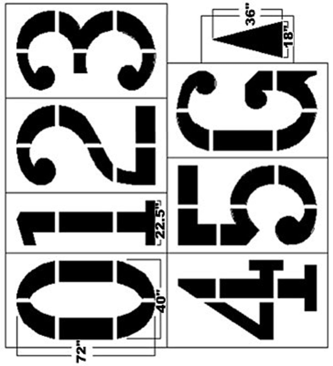 Trigon Sports FMK6D 6 ft. Football Marking Kit - 0.062 in. Polyethylene Stencil