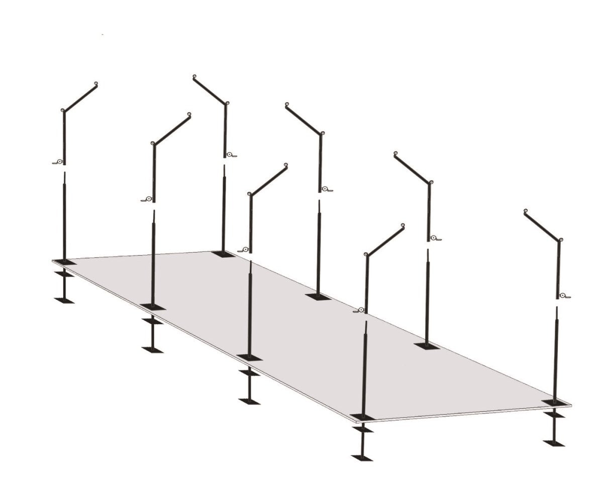 Trigon Sports International ProCage 55' Cantilever Batting Cage Frames BCFRM55