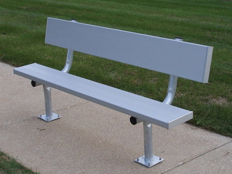 Trigon Sports PB08SMB 8 ft. Surface Mount Team Bench with Back