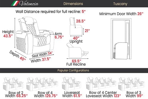 Valencia Tuscany Home Theater Seating