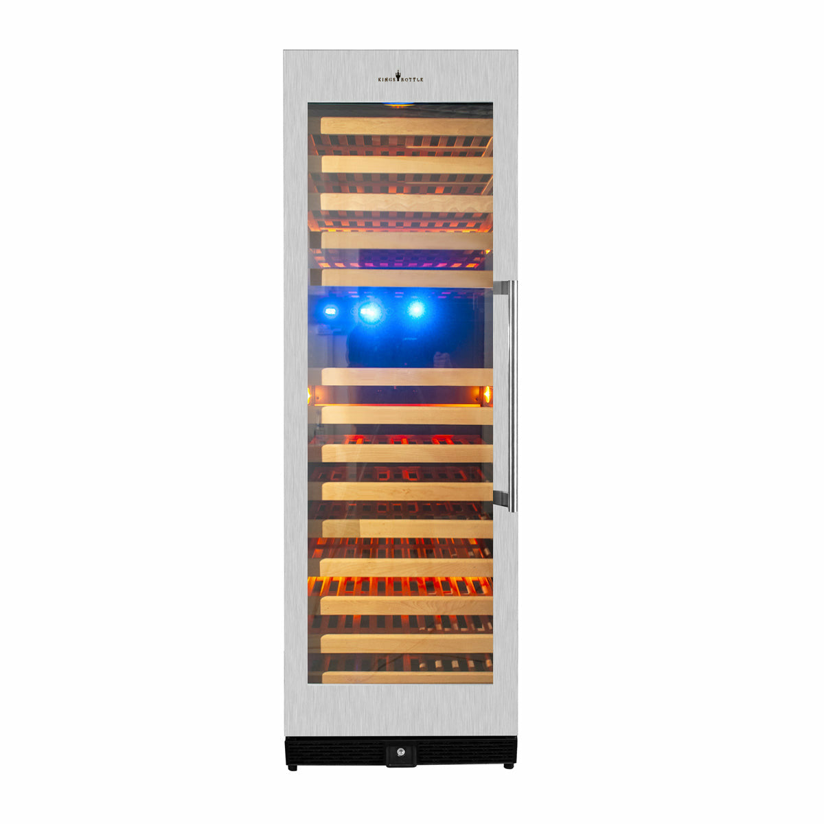 Kings Bottle 164 Bottle Large Wine Refrigerator With Glass Door KBU170DX