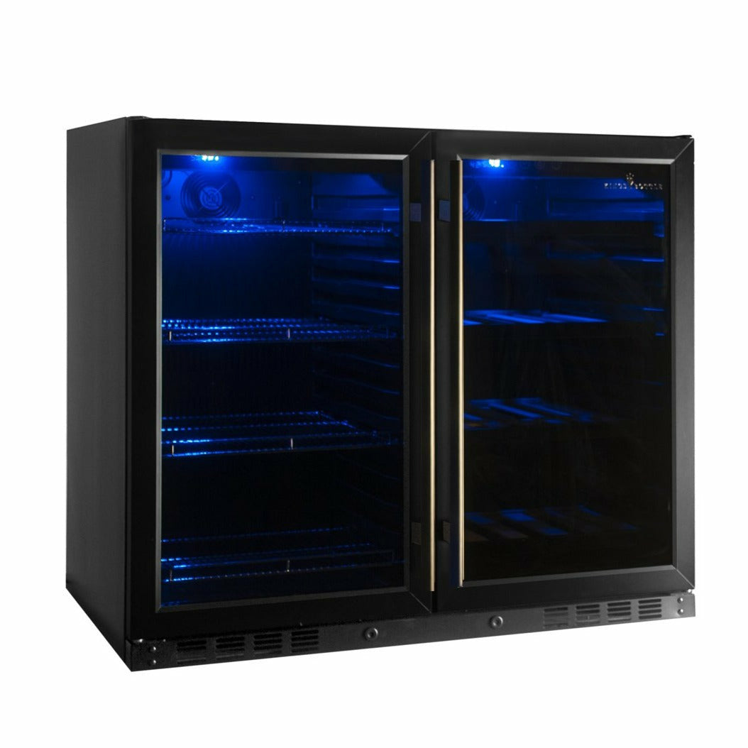 Kings Bottle 39'' Under Counter Wine And Beer Fridge Combo KBU28LRX