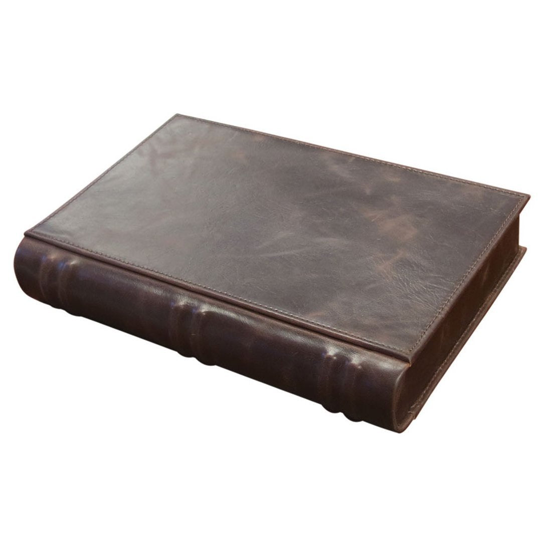 The Novelist Brown Leather Book Travel Humidor by Prestige Import Group - 5-10 Cigar ct