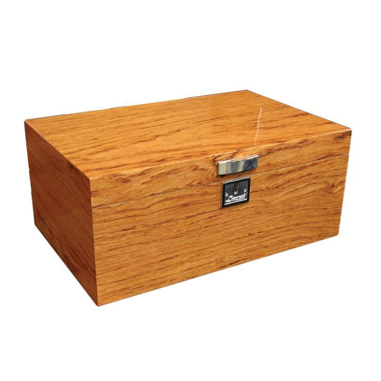 The Princeton Ebony or Bubinga Desktop Humidor by Prestige- 130 Cigar ct