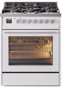 ILVE Professional Plus 30 Inch Dual Fuel Range Burner Top 5 Burners UP30WMPWHLP