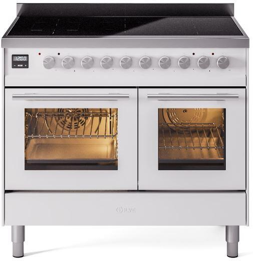 ILVE Professional Plus 40 Inch All Electric Range Induction UPDI406WMPWH