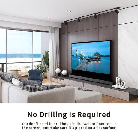 VIVIDSTORM S 3D ALR Motorized Tension Floor Rising 3D Obsidian Long Throw ALR(High Gain) Projector Screen