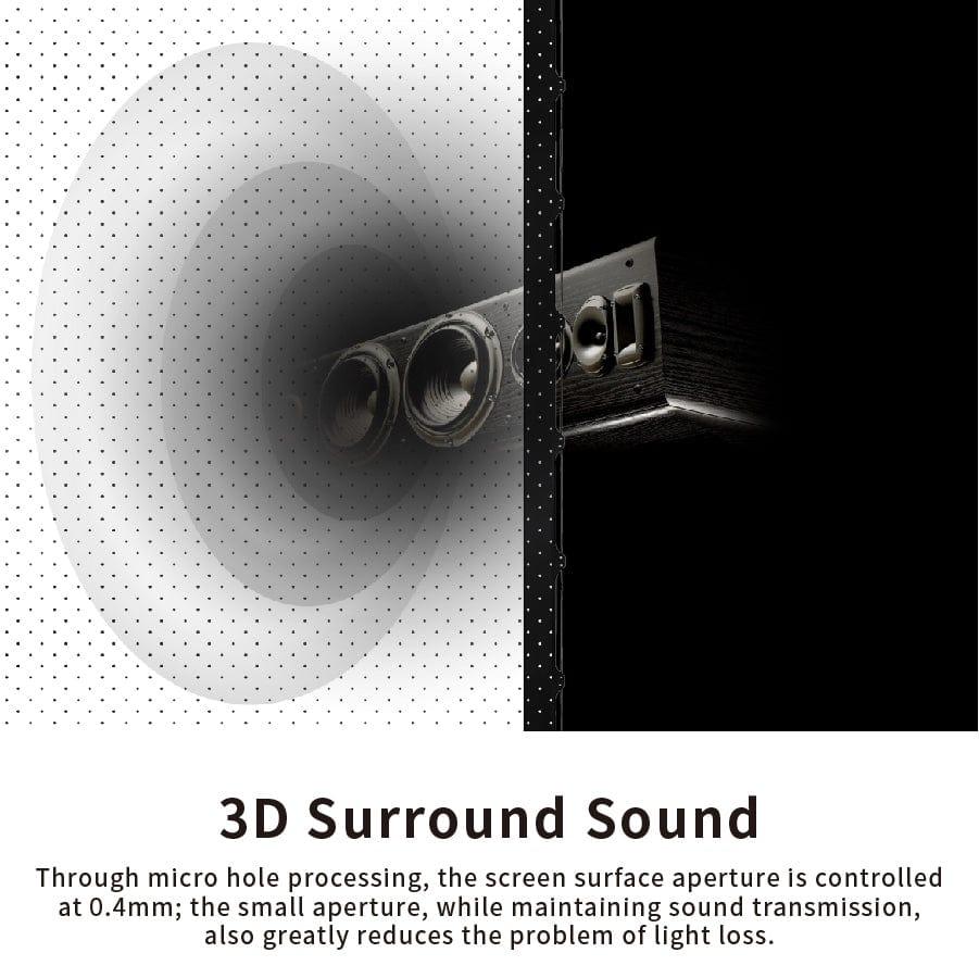 VIVIDSTORM S 3D ALR Motorized Tension Floor Rising 3D Obsidian Long Throw ALR(High Gain) Projector Screen