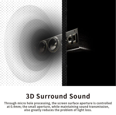 VIVIDSTORM S 3D ALR Motorized Tension Floor Rising 3D Obsidian Long Throw ALR(High Gain) Projector Screen