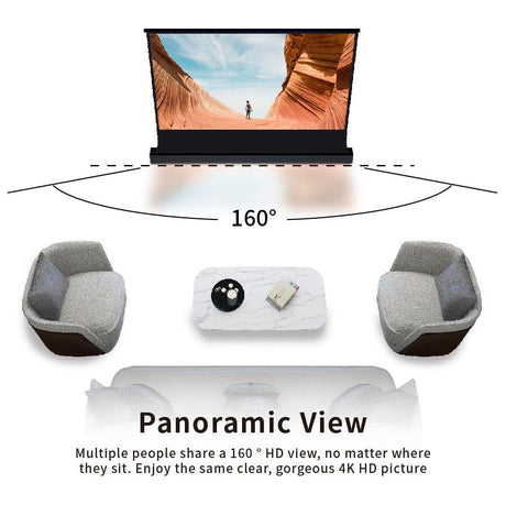 VIVIDSTORM S 3D ALR Motorized Tension Floor Rising 3D Obsidian Long Throw ALR(High Gain) Projector Screen