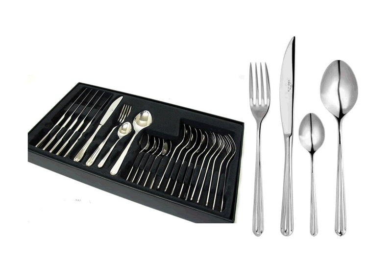 Maxima House PIANO 24 Piece Stainless Steel Flatware Set