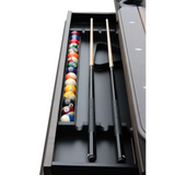 Plank & Hide Elias Wood Pool Table with Drawer (Size 8') 87009-GRG with Free Accessory Kit