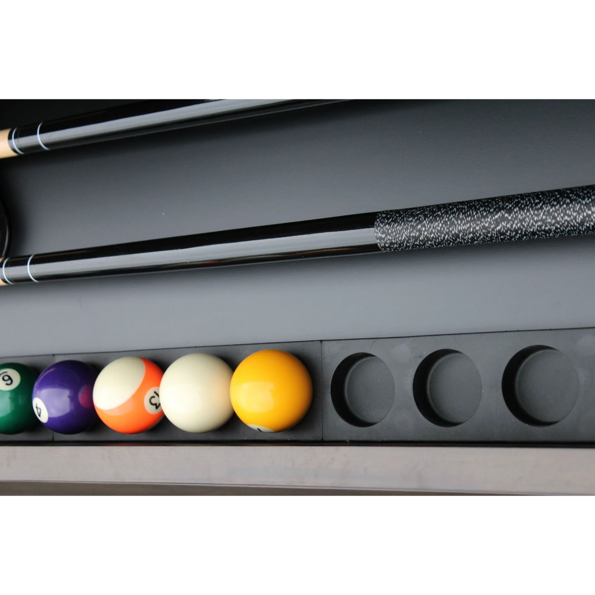 Plank & Hide Elias Wood Pool Table with Drawer (Size 8') 87009-GRG with Free Accessory Kit