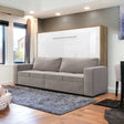 Maxima House Horizontal Murphy bed INVENTO with a Sofa, European Queen