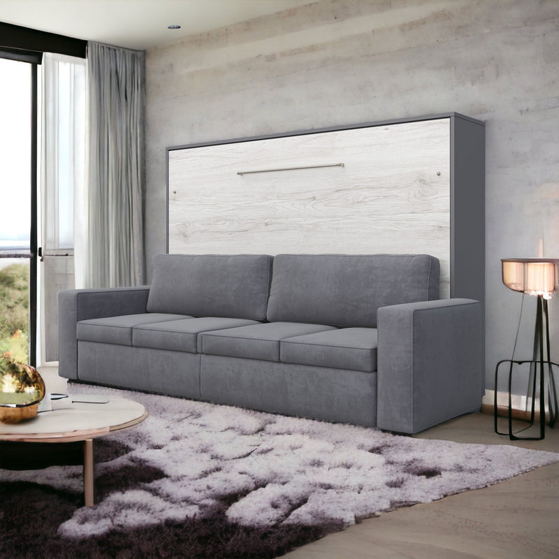 Maxima House Horizontal Murphy bed INVENTO with a Sofa, European FULL XL