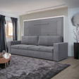 Maxima House Horizontal Murphy bed INVENTO with a Sofa, European FULL XL