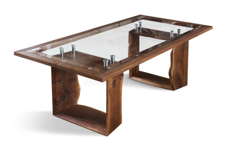 Maxima House Solid Wood/ Tampered Glass Dining Table GOR XO