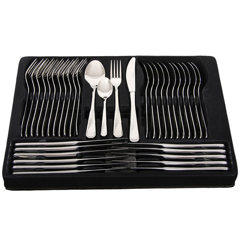 Maxima House NAPLES Stainless Steel Flatware set in a case, 72 pcs