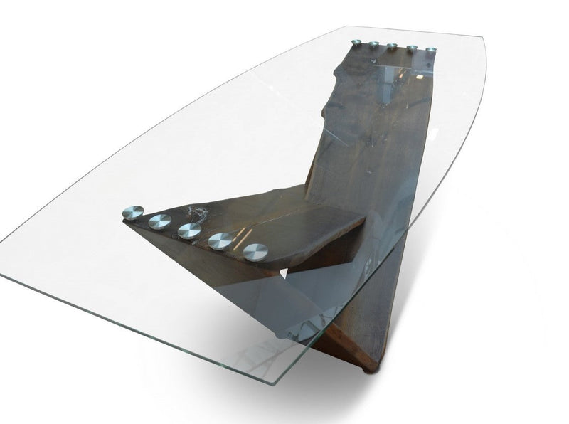 Maxima House WINIK Glass top Dining Table