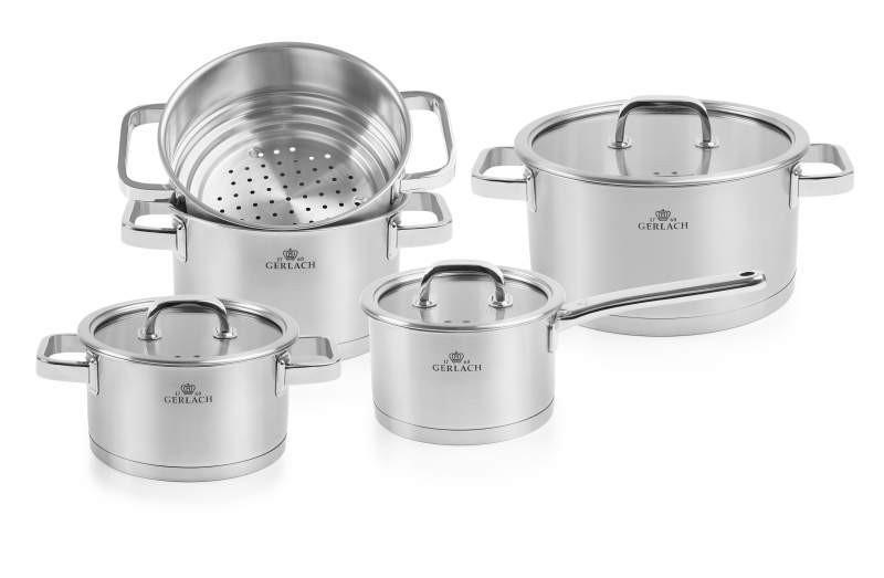 Maxima House PRESTIGE Stainless Steel Pot Set With Lids 9 pcs