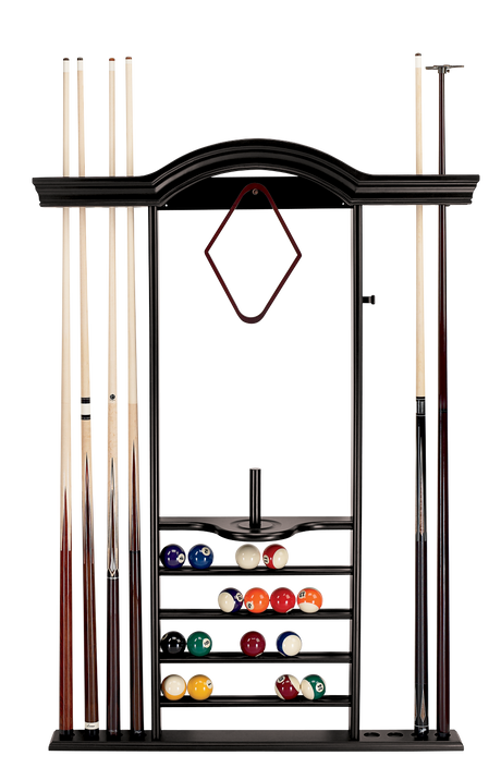 American Heritage Billiards 7-Cue Wall Rack (Black)