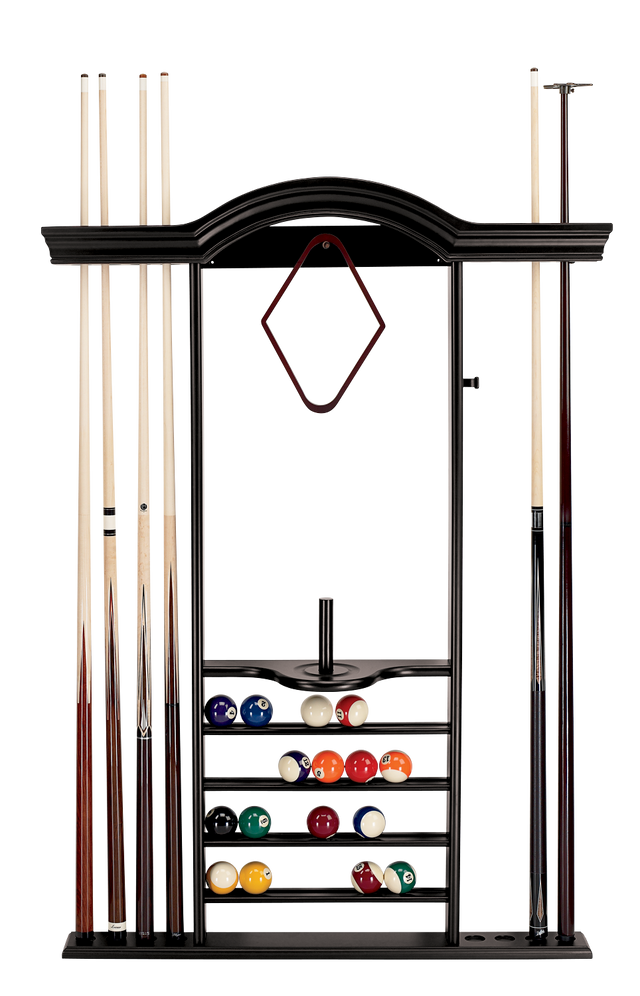 American Heritage Billiards 7-Cue Wall Rack (Black)