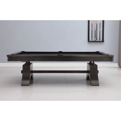 Plank & Hide Jaxx Steel Pool Table (Size 8') 28048-GUN with Free Accessory Kit, Free Steel Cue Rack