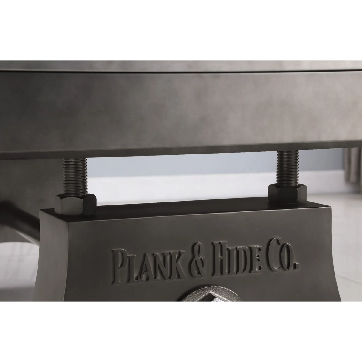 Plank & Hide Jaxx Steel Pool Table (Size 8') 28048-GUN with Free Accessory Kit, Free Steel Cue Rack