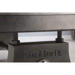 Plank & Hide Jaxx Steel Pool Table (Size 8') 28048-GUN with Free Accessory Kit, Free Steel Cue Rack