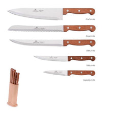 Maxima House COUNTRY 6 Piece Knife Block Set