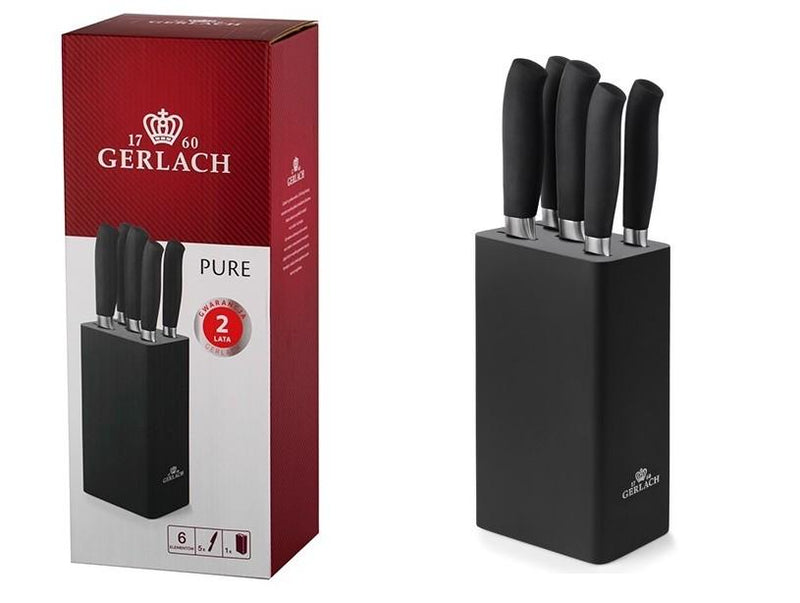 Maxima House PURE 6 Piece Knife Block Set