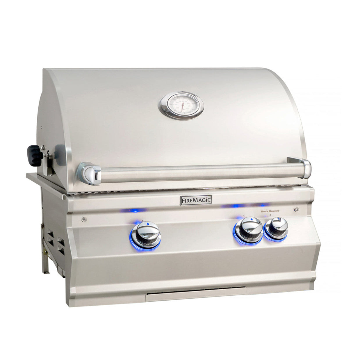 FireMagic A430i Aurora 24" Built-In Grill with Analog Thermometer and Rotisserie Backburner